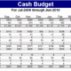 Cash Budget Template