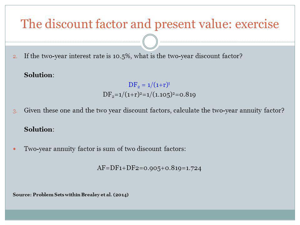The present value factor