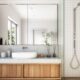 Stylish bathroom with clean lines, natural light, and efficient use of space.